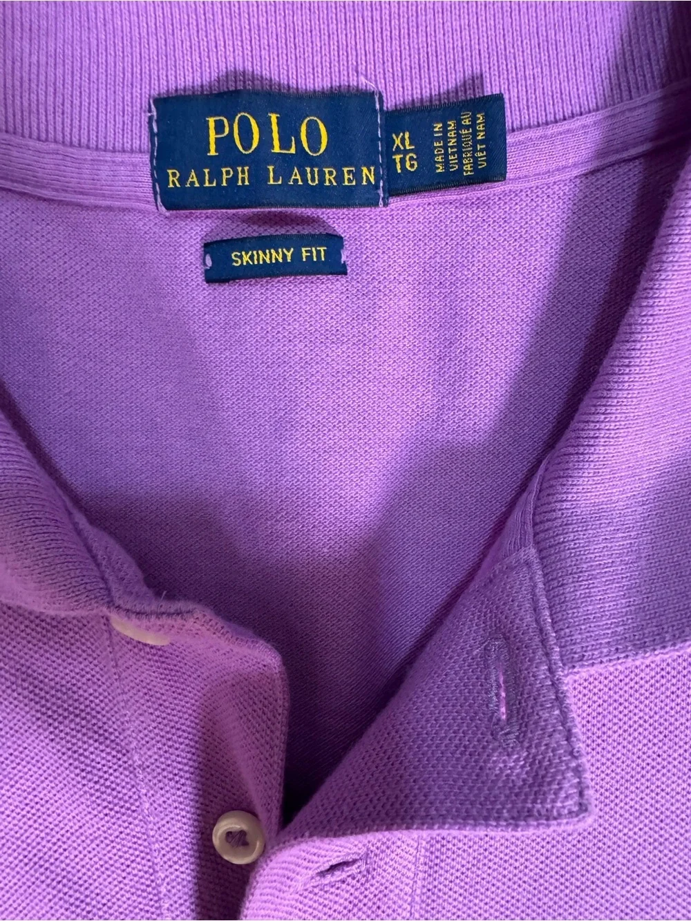 Ralph Lauren Purple Polo Shirt with Navy Pony